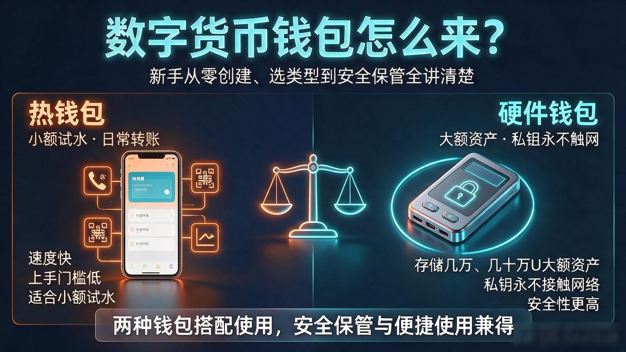 数字货币钱包怎么来？新手从零创建、选类型到安全保管全讲清楚