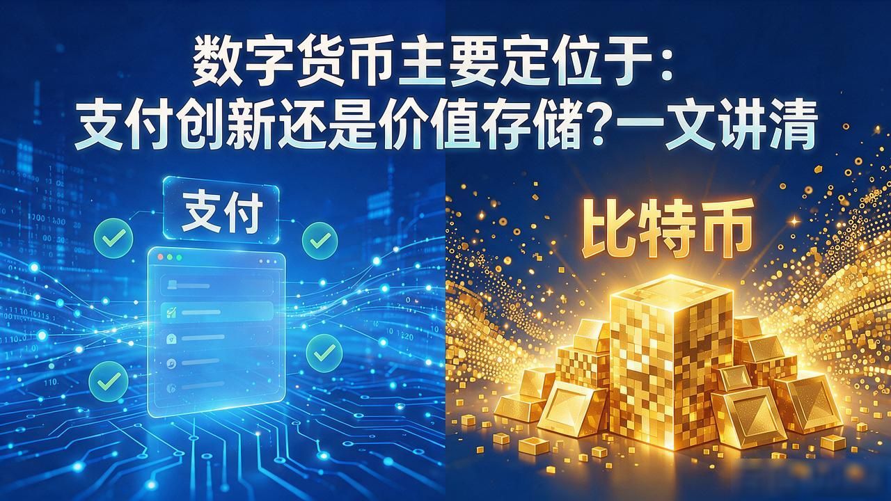 数字货币主要定位于：支付创新还是价值存储？一文讲清