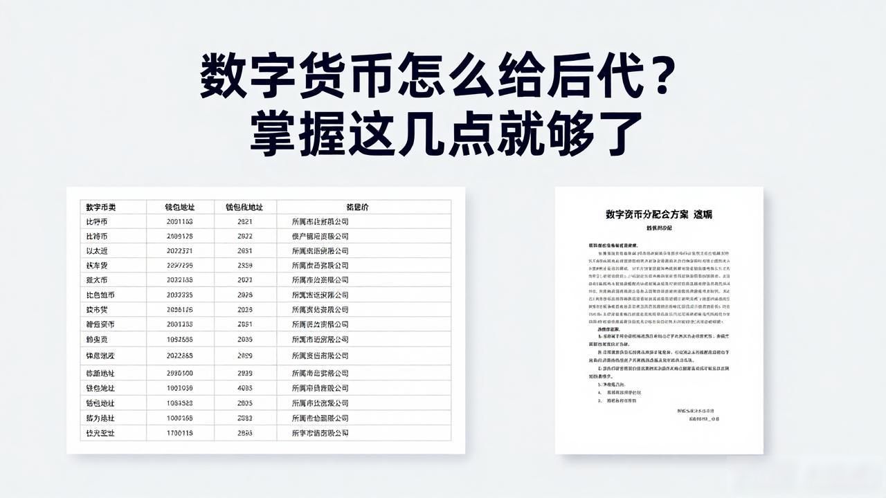 数字货币怎么留给后代？掌握这几点就够了