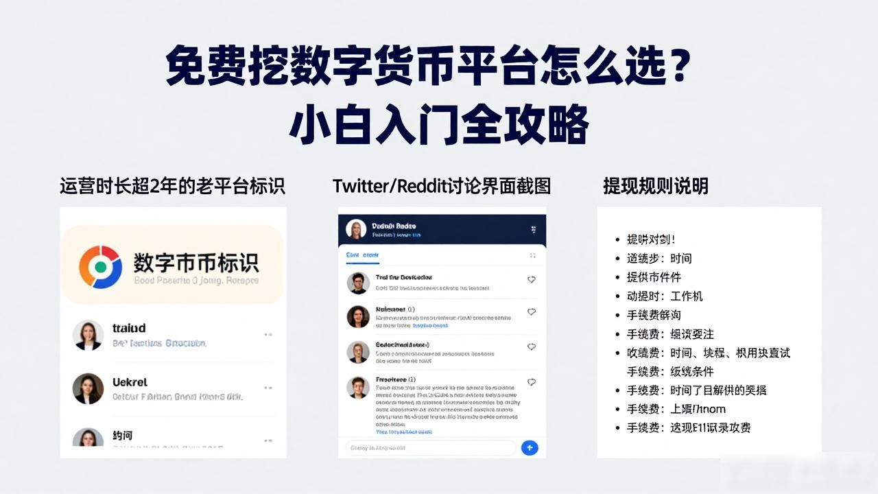 免费挖数字货币平台怎么选？小白入门全攻略