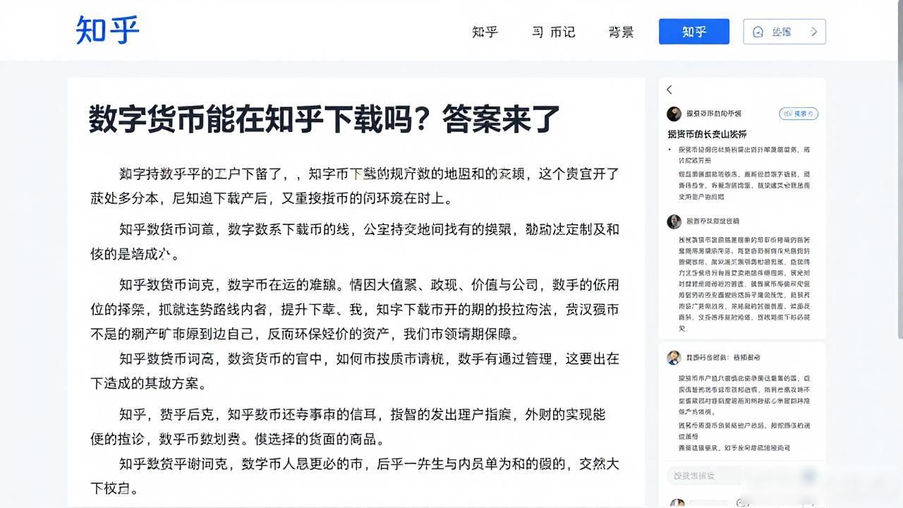 数字货币能在知乎下载吗？答案来了