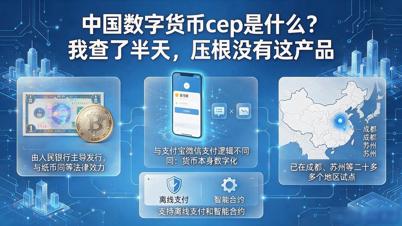 中国数字货币cep是什么？我查了半天，压根没有这产品