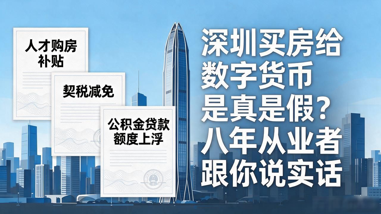 深圳买房给数字货币是真是假？八年从业者跟你说实话