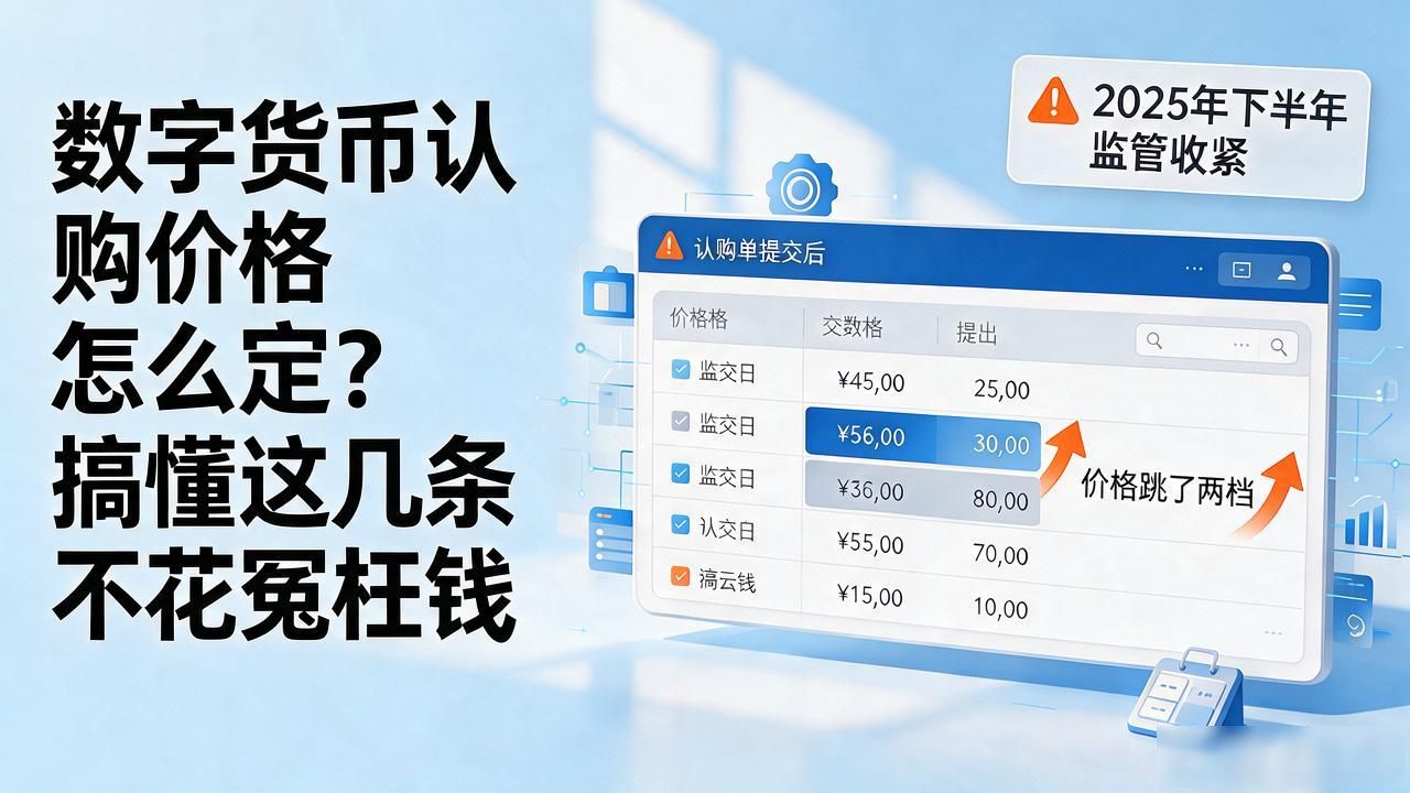 数字货币认购价格怎么定？搞懂这几条不花冤枉钱