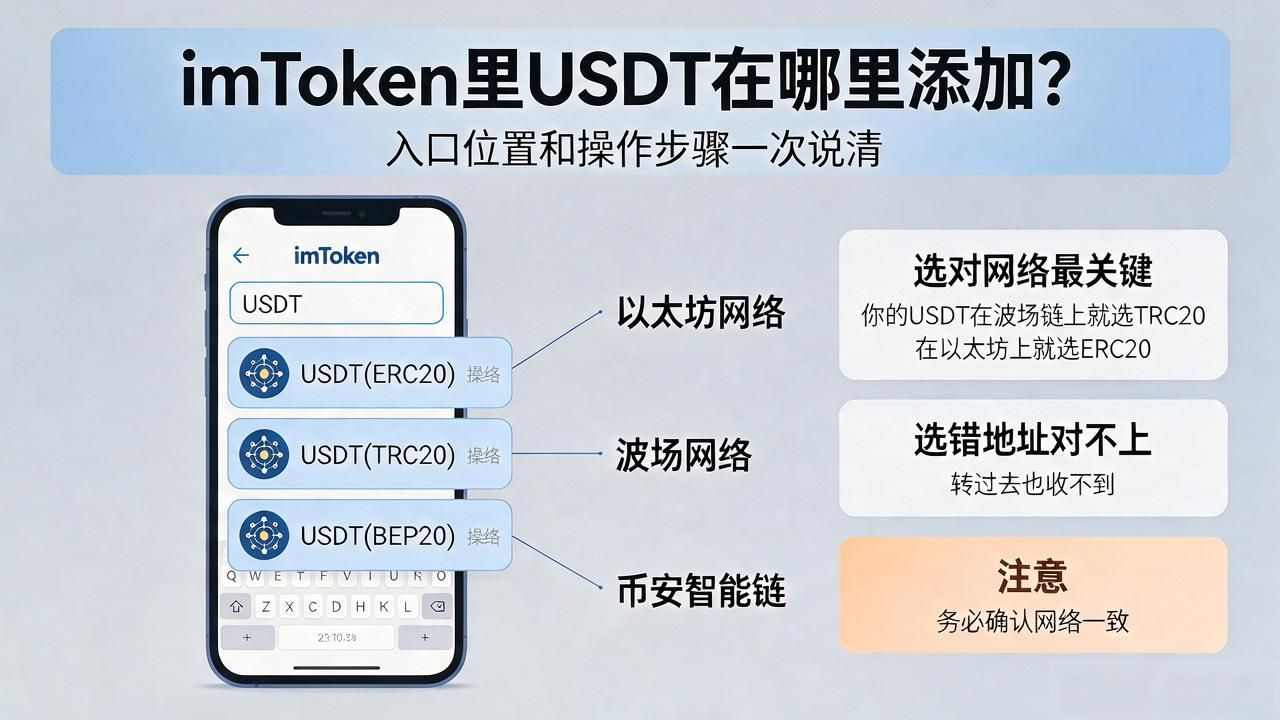 imtoken里usdt在哪里添加？入口位置和操作步骤一次说清