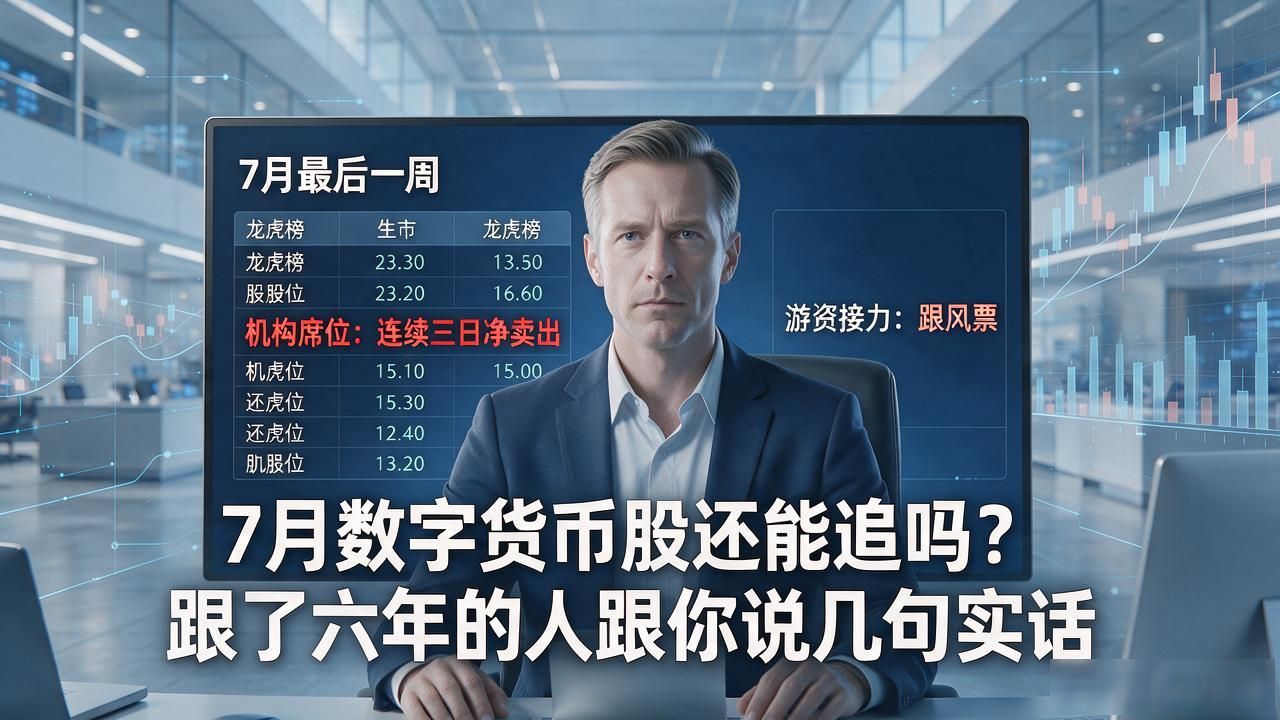 7月数字货币股还能追吗？跟了六年的人跟你说几句实话