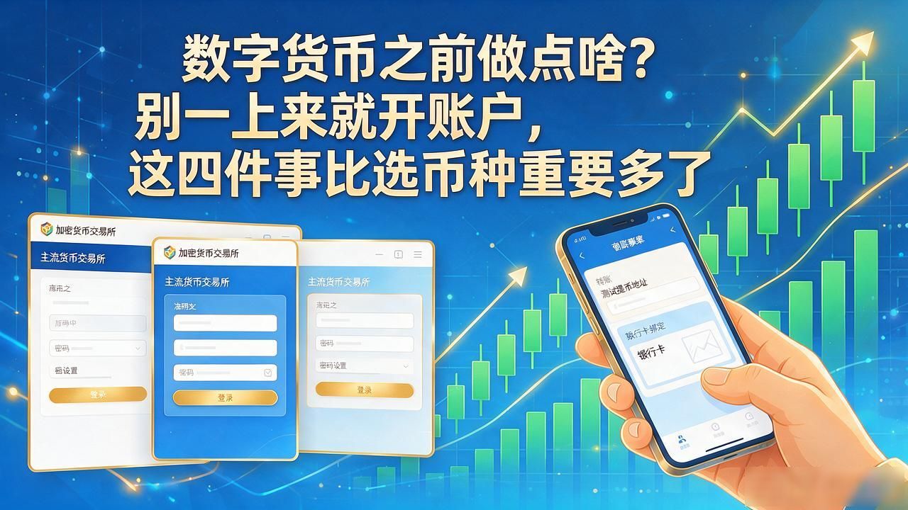 数字货币之前做点啥？别一上来就开账户，这四件事比选币种重要多了