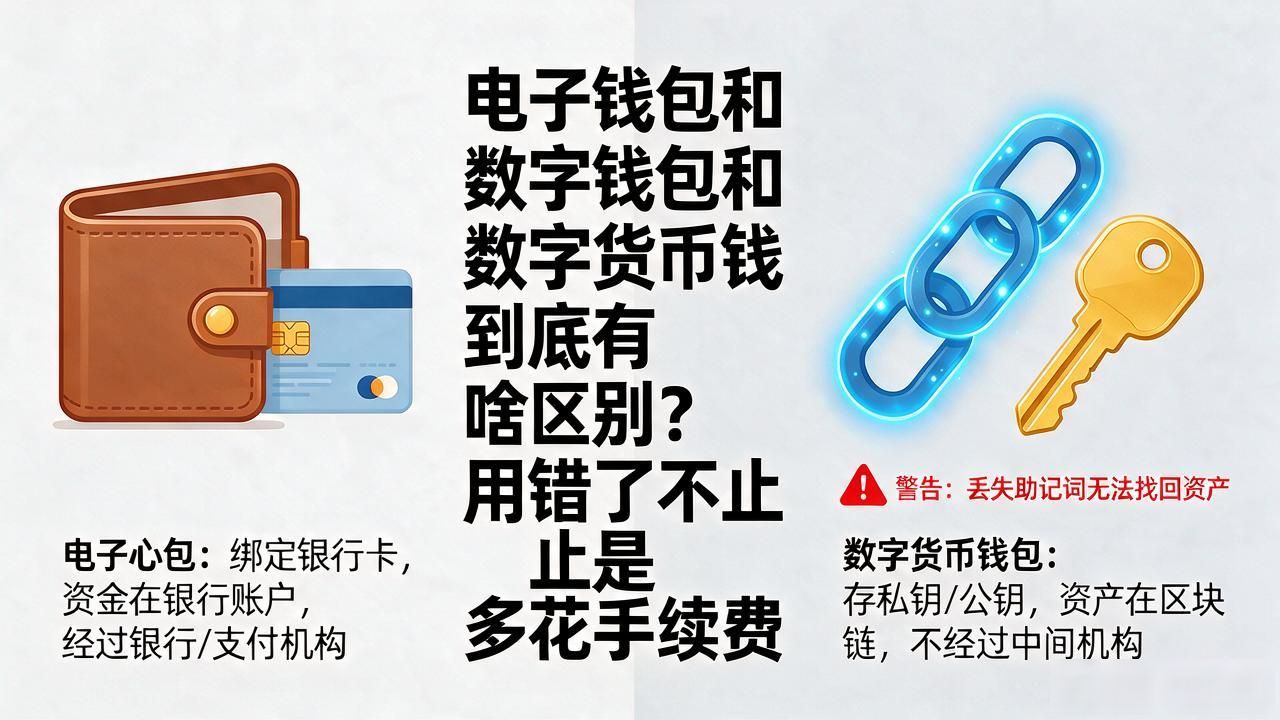 电子钱包和数字货币钱包到底有啥区别？用错了不止是多花手续费