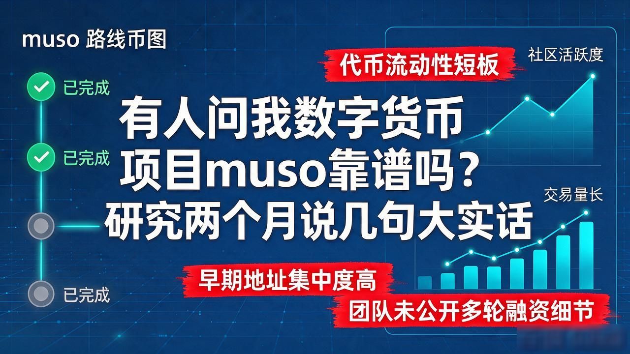 有人问我数字货币项目muso靠谱吗？研究两个月说几句大实话
