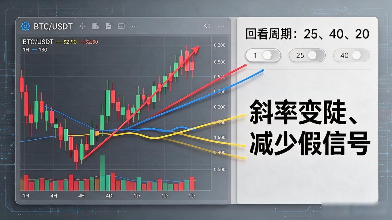数字货币趋势线怎么调参数？周期和斜率设置实操笔记