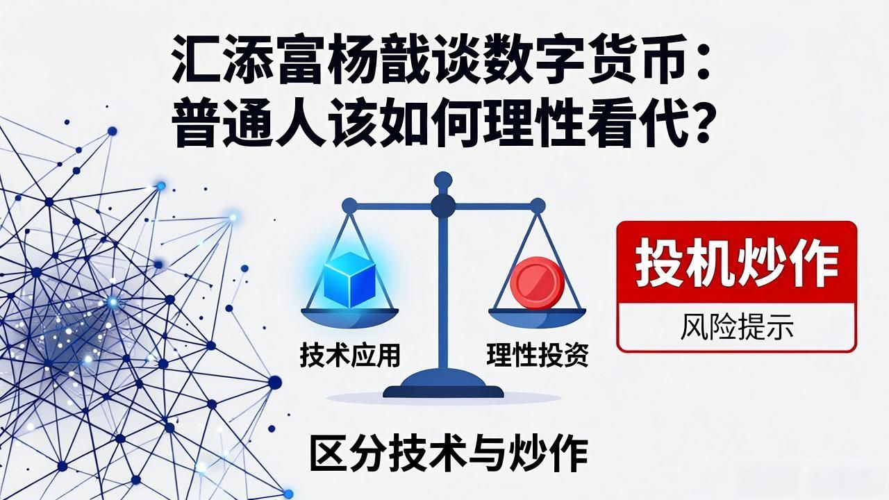 汇添富杨戬谈数字货币：普通人该如何理性看待？