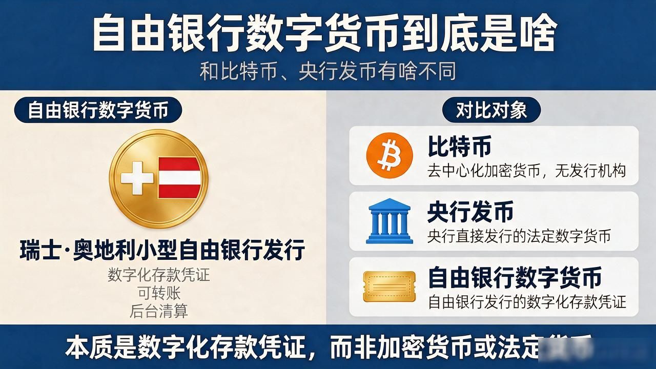 自由银行数字货币到底是啥，和比特币、央行发币有啥不同