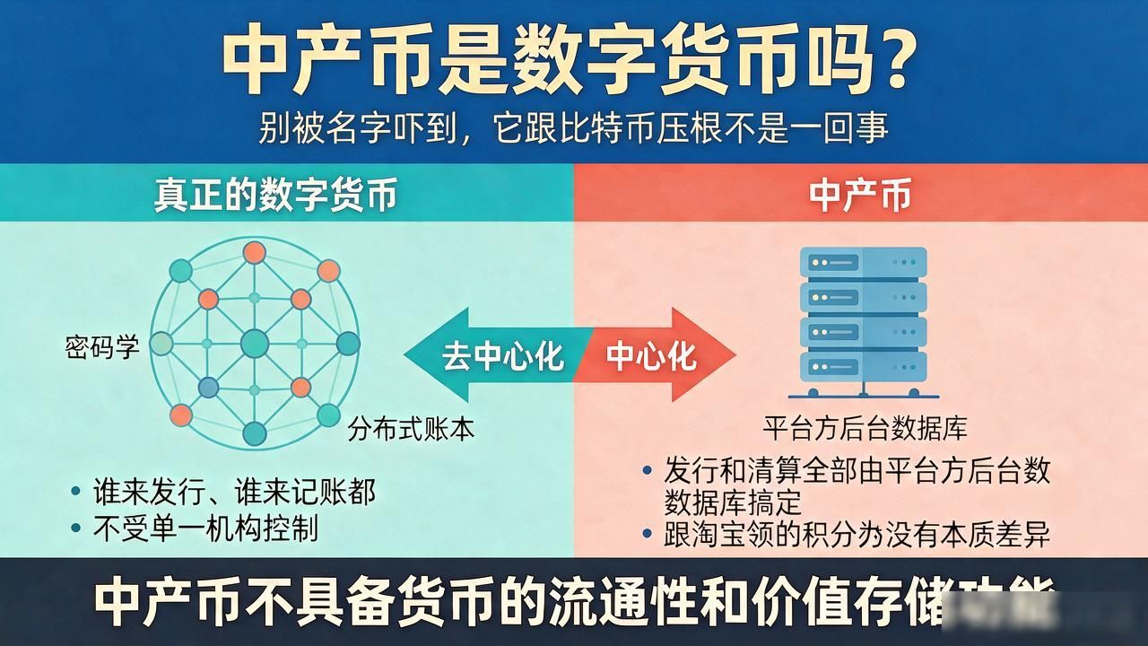 中产币是数字货币吗？别被名字吓到，它跟比特币压根不是一回事