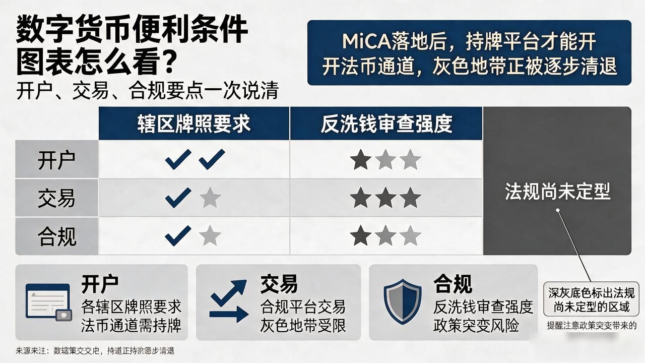 数字货币便利条件图表怎么看？开户、交易、合规要点一次说清
