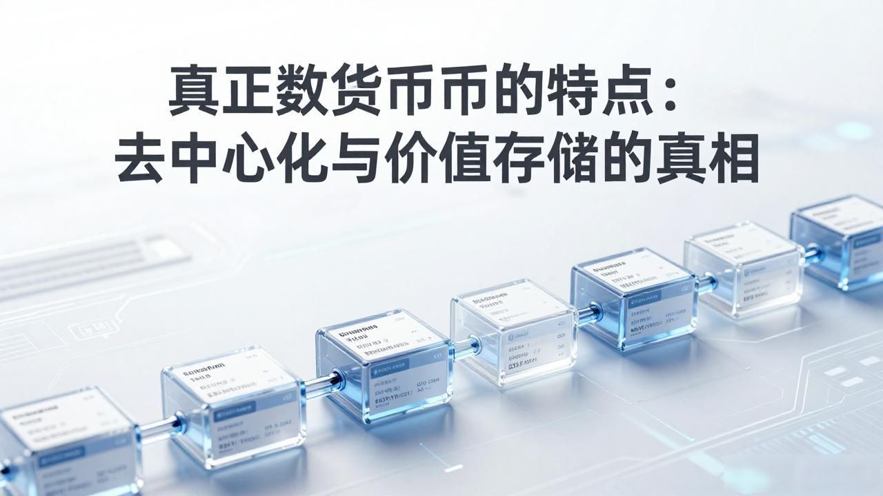 真正数字货币的特点：去中心化与价值存储的真相
