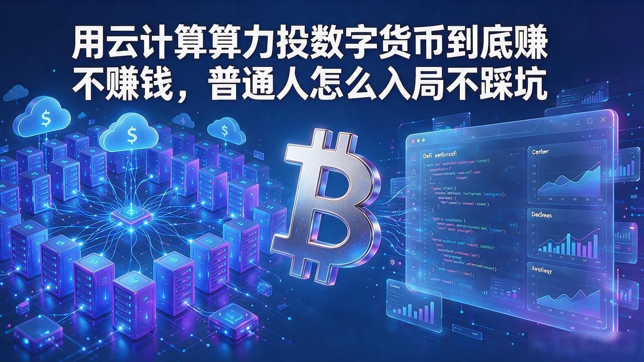 用云计算算力投数字货币到底赚不赚钱，普通人怎么入局不踩坑