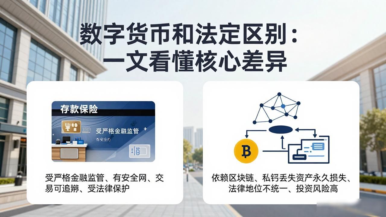 数字货币和法定区别：一文看懂核心差异