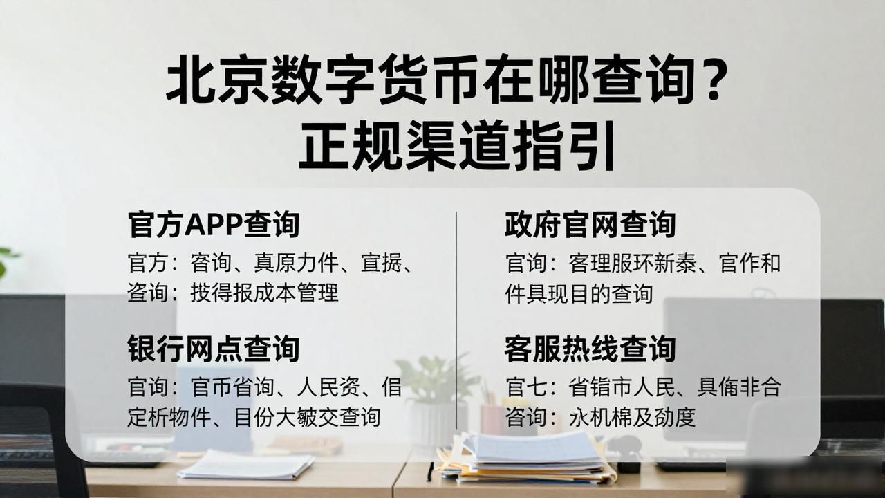 北京数字货币在哪查询？正规渠道指引