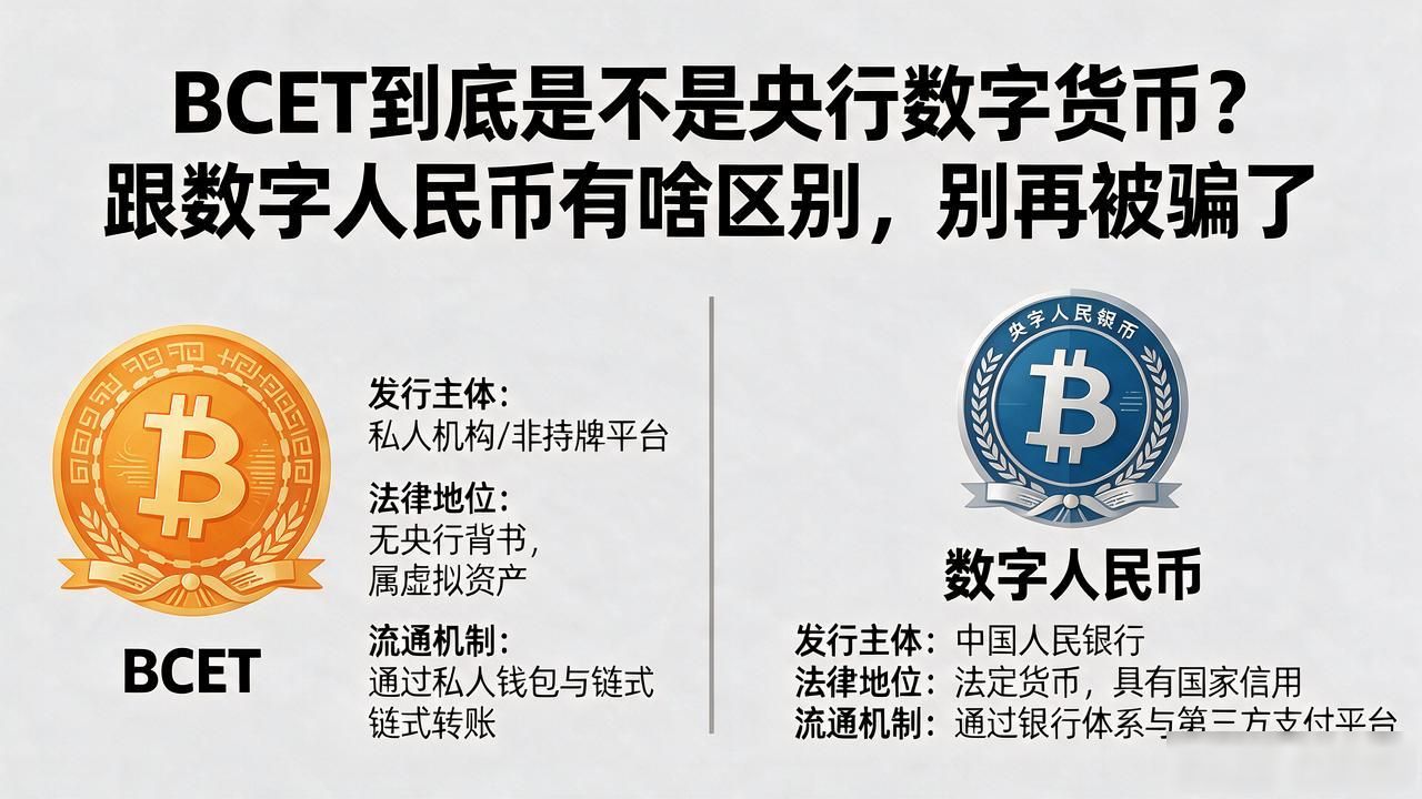 BCET到底是不是央行数字货币？跟数字人民币有啥区别，别再被骗了