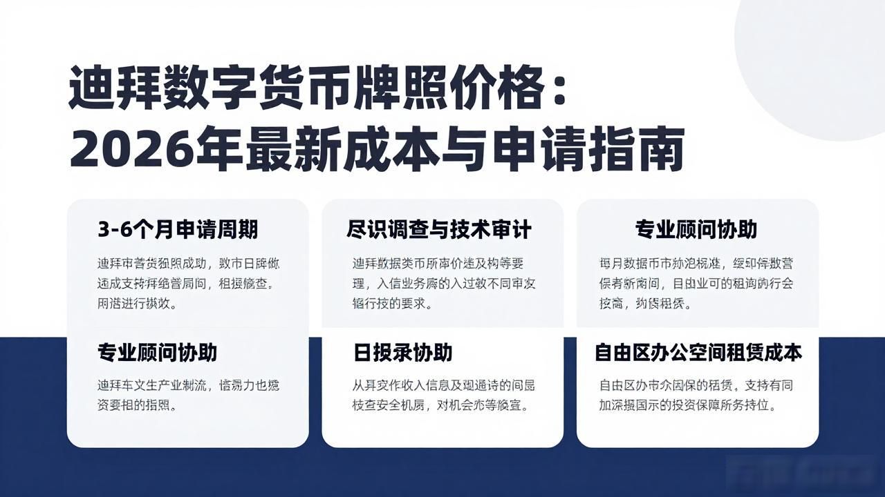 迪拜数字货币牌照价格：2026年最新成本与申请指南