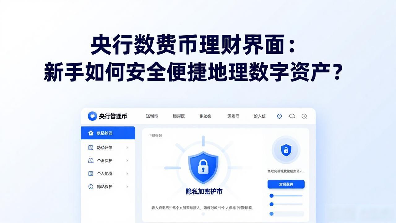 央行数字货币理财界面：新手如何安全便捷地管理数字资产？