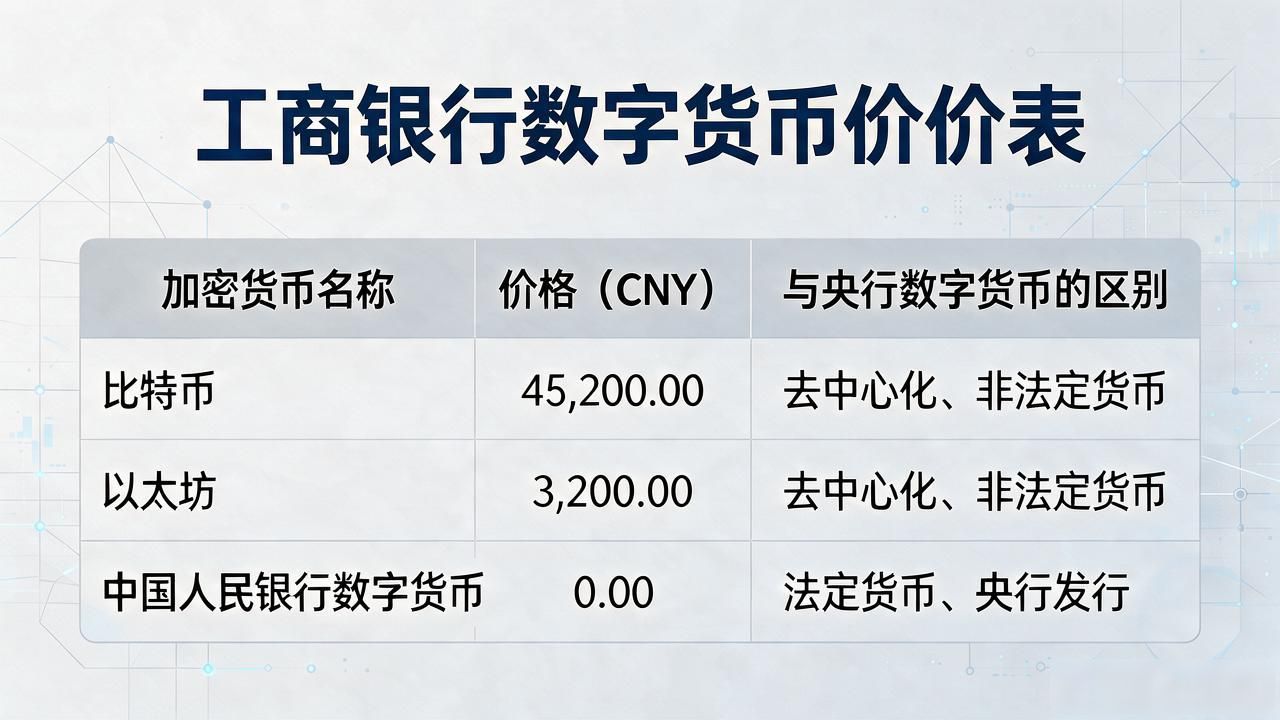 工商银行数字货币价格表：最新行情全解析