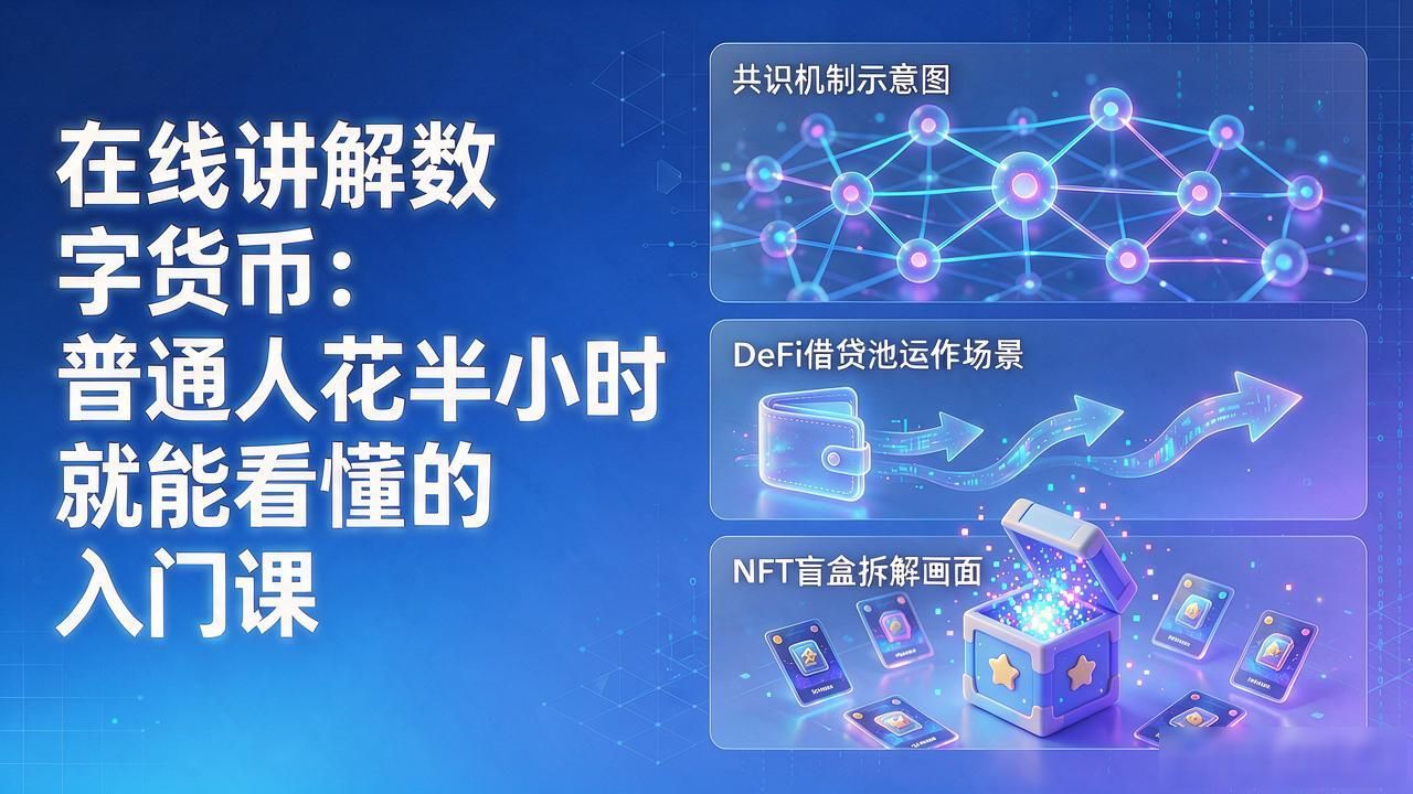 在线讲解数字货币：普通人花半小时就能看懂的入门课