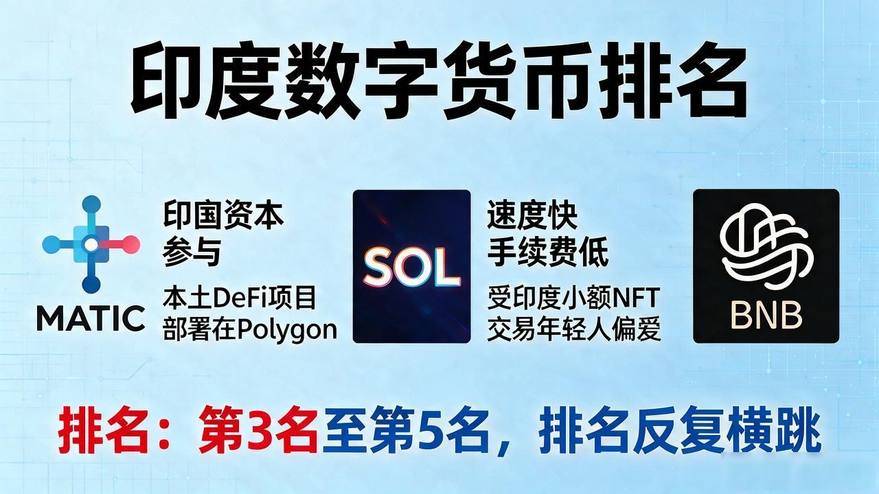 印度数字货币十大排名，2026年哪些币在印度最火