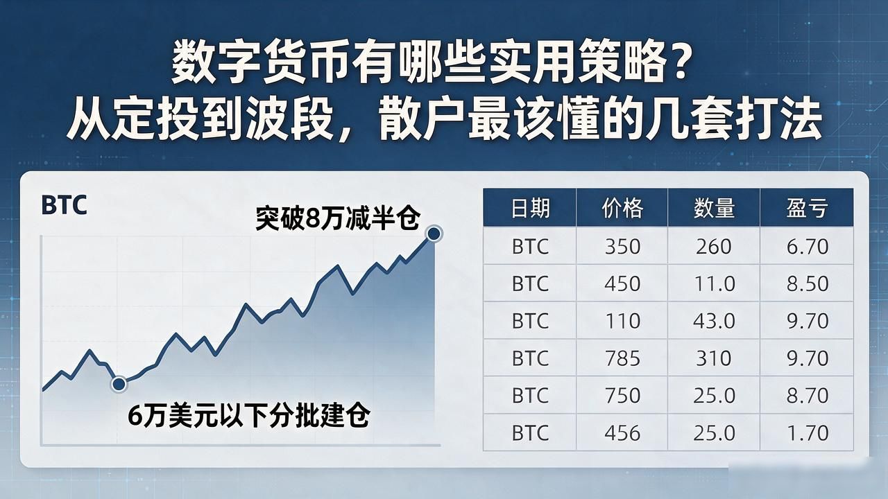 数字货币有哪些实用策略？从定投到波段，散户最该懂的几套打法