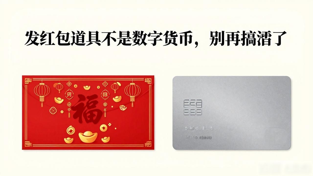 发红包道具不是数字货币，别再搞混了