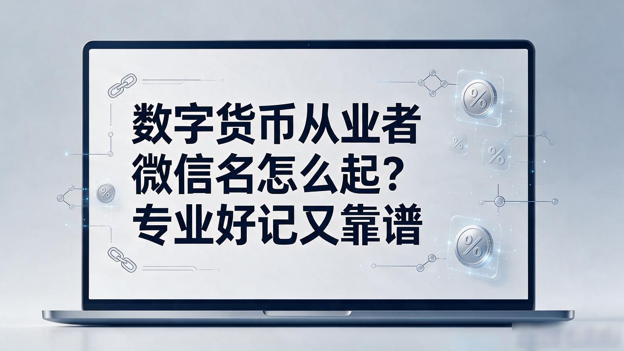 数字货币从业者微信名怎么起？专业好记又靠谱