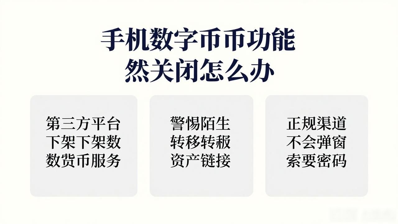 手机数字货币功能突然关闭怎么办