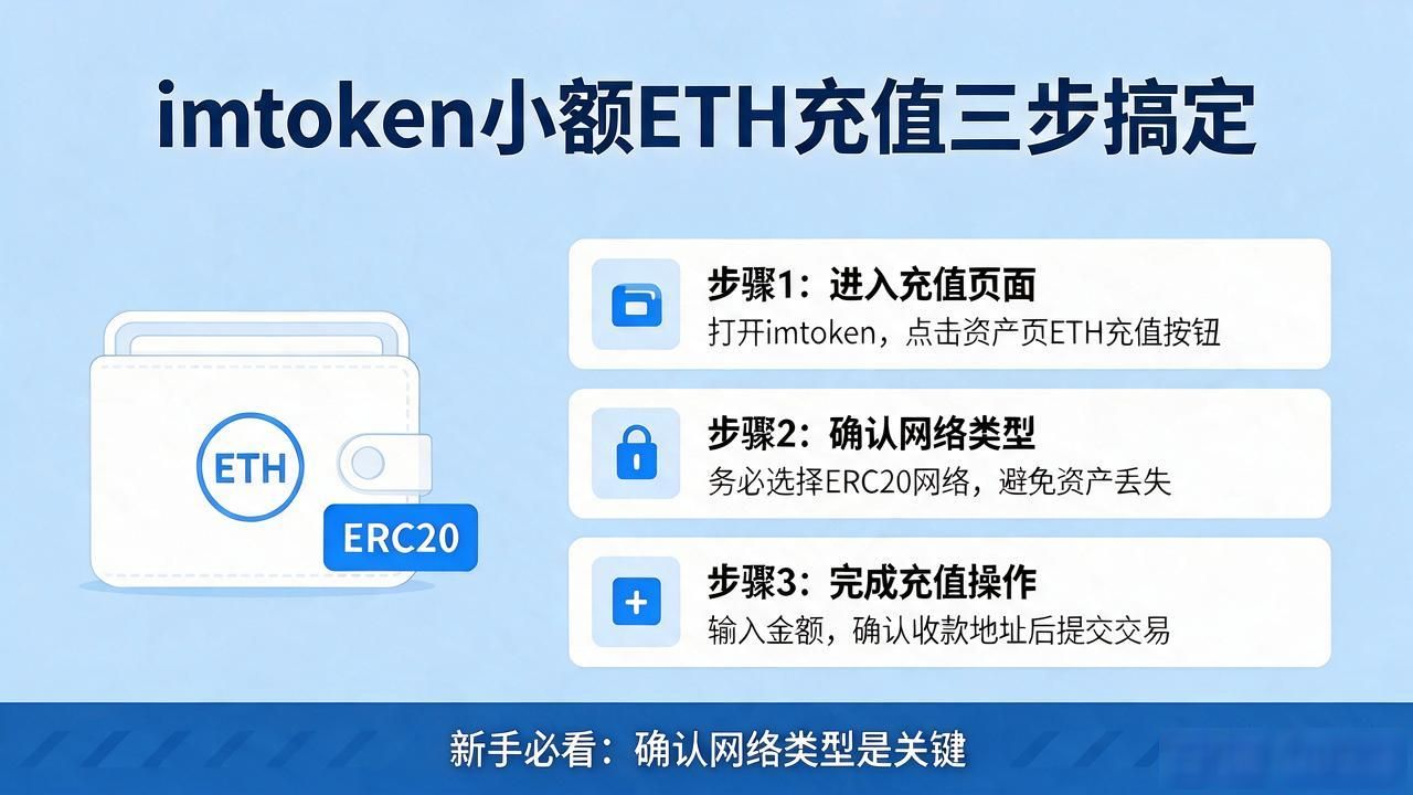 imtoken怎么充值小额eth？三步搞定新手教程