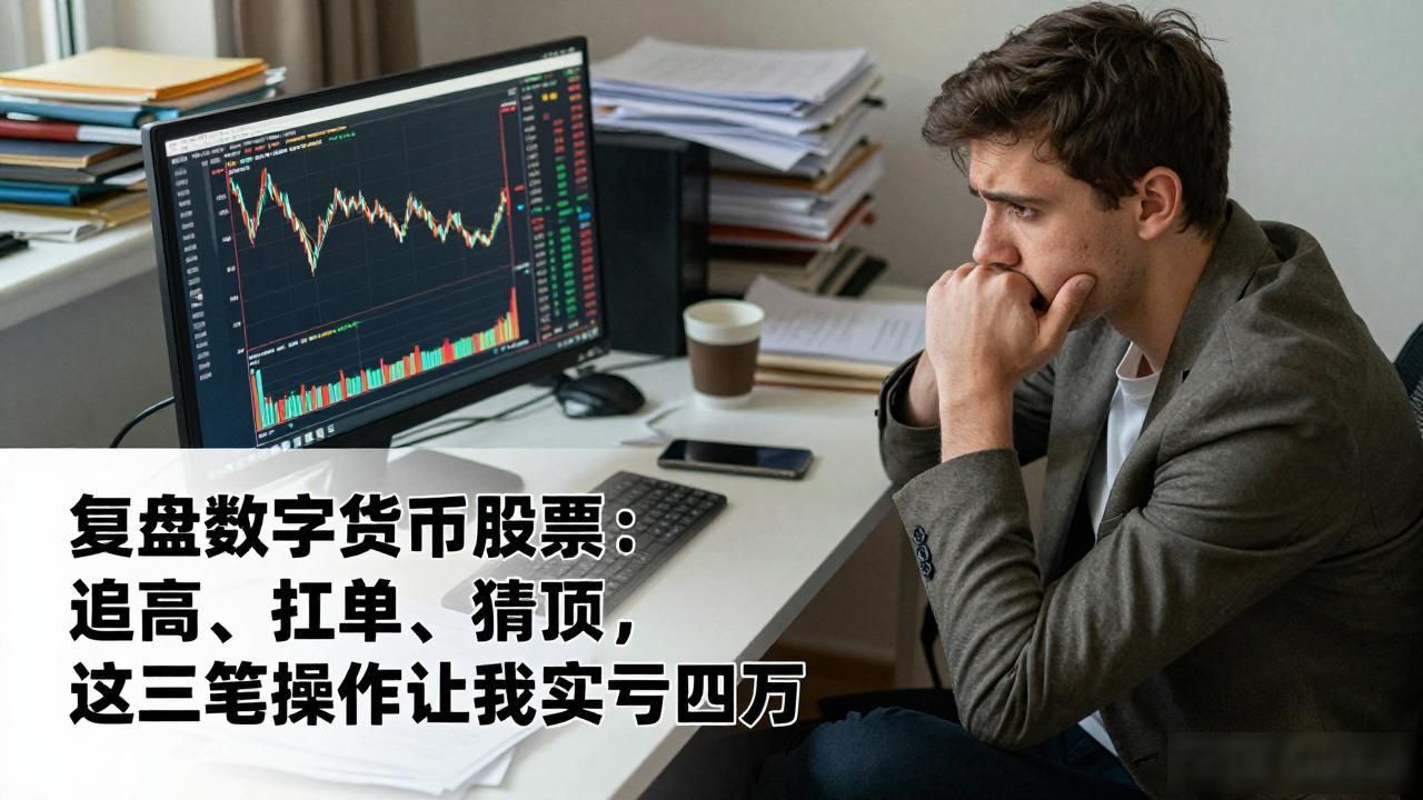 复盘数字货币股票：追高、扛单、猜顶，这三笔操作让我实亏四万