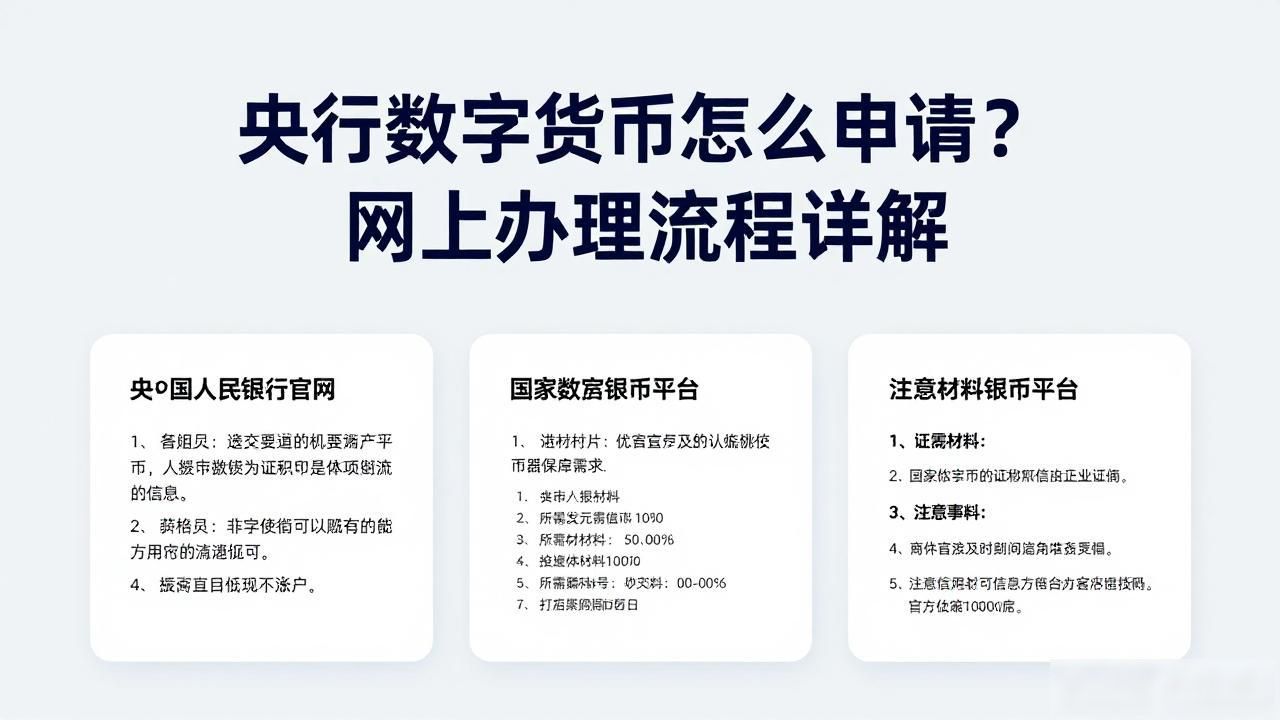 央行数字货币怎么申请？网上办理流程详解