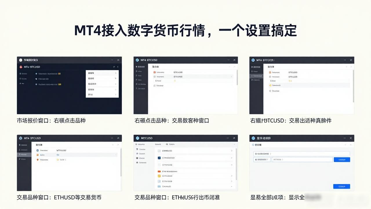 MT4接入数字货币行情，一个设置搞定