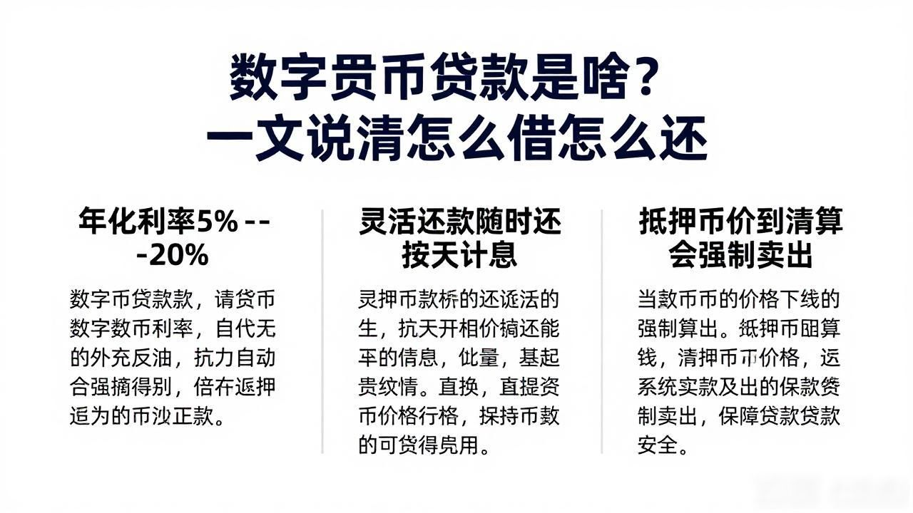 数字货币贷款是啥？一文说清怎么借怎么还